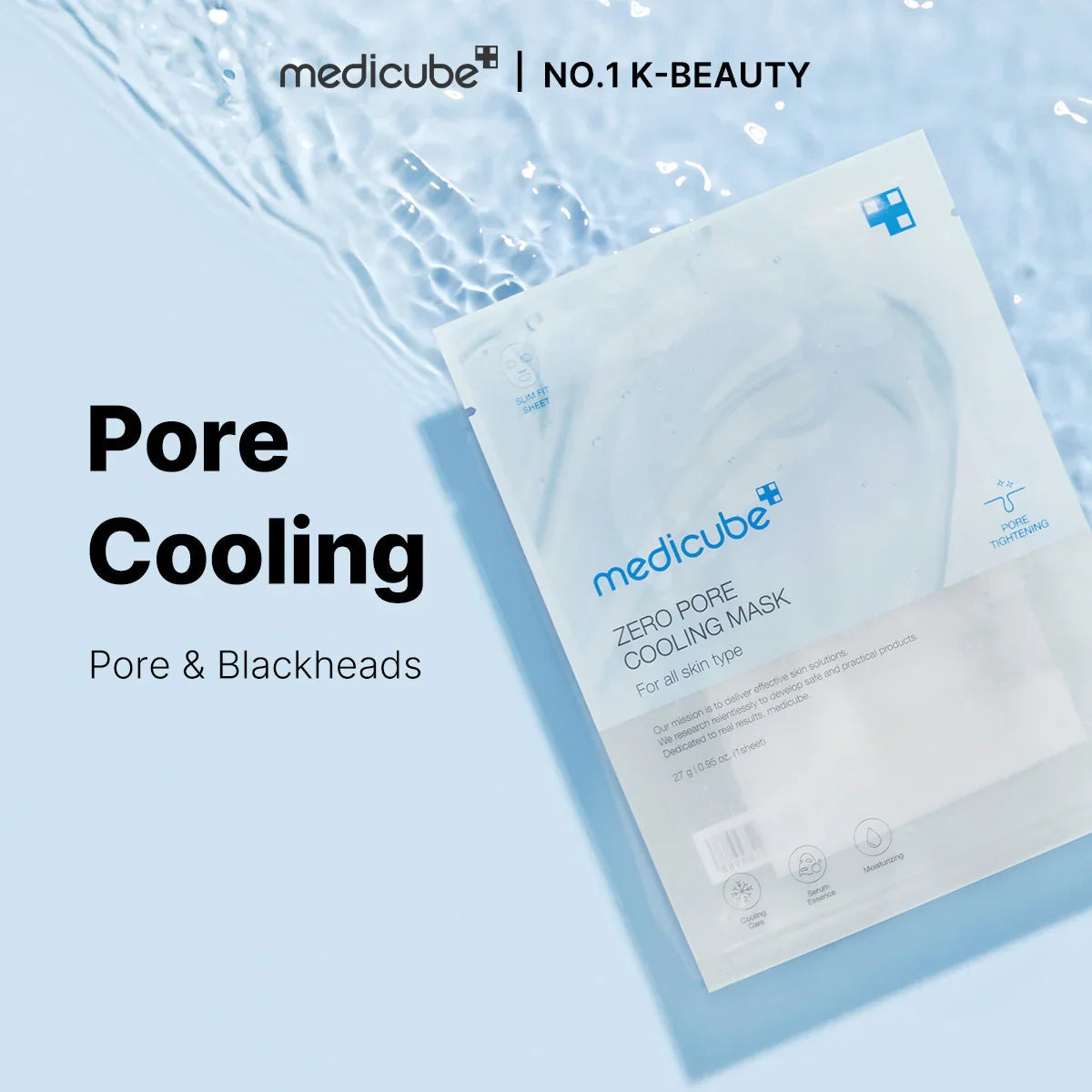 MEDICUBE Zero Pore Cooling Mask 27G 1Pc - Bulk Buy K-Beauty in Australia
