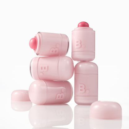 Banila Co B. By Banila Romantic Blush Lip & Cheek in soft pink shade, featuring the blush compact with product inside.