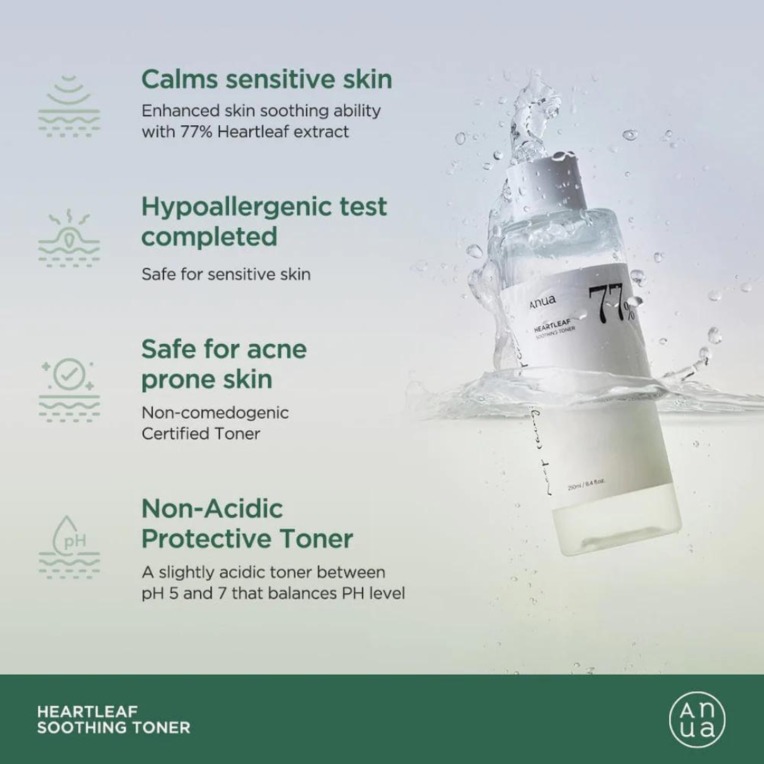 Anua Heartleaf 77% Soothing Toner 250ml  -Pharmacoo K-beauty Wholesale