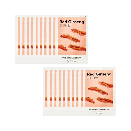 Missha Airy Fit Sheet Mask [Red Ginseng] 20pcs - Shop K-Beauty in Australia