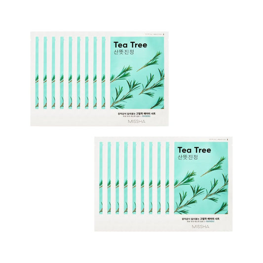 Missha Airy Fit Sheet Mask [Tea Tree] 20pcs - Shop K-Beauty in Australia