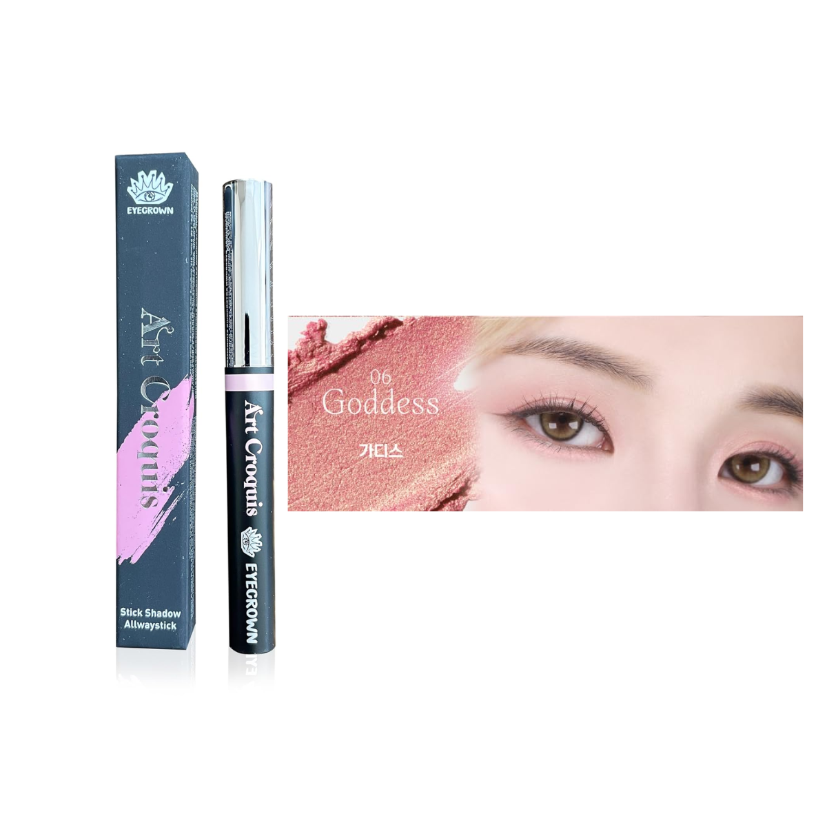 MAKEheal Eyecrown Art Croquis Stick Shadow Allway Stick (6 Colours) - Shop K-Beauty in Australia