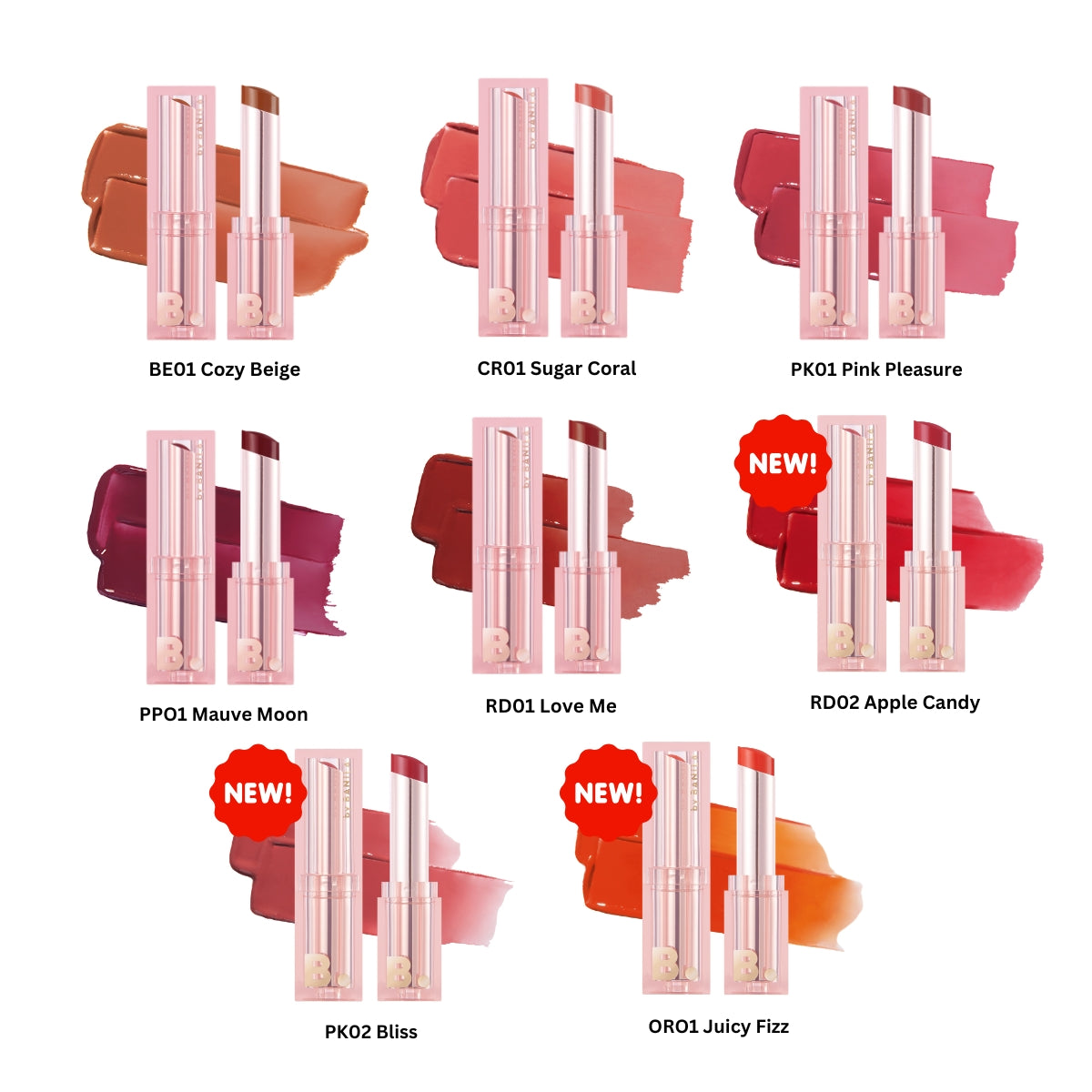 B.by BANILA Glow Veil Lipstick (8 Colours) 4.5g