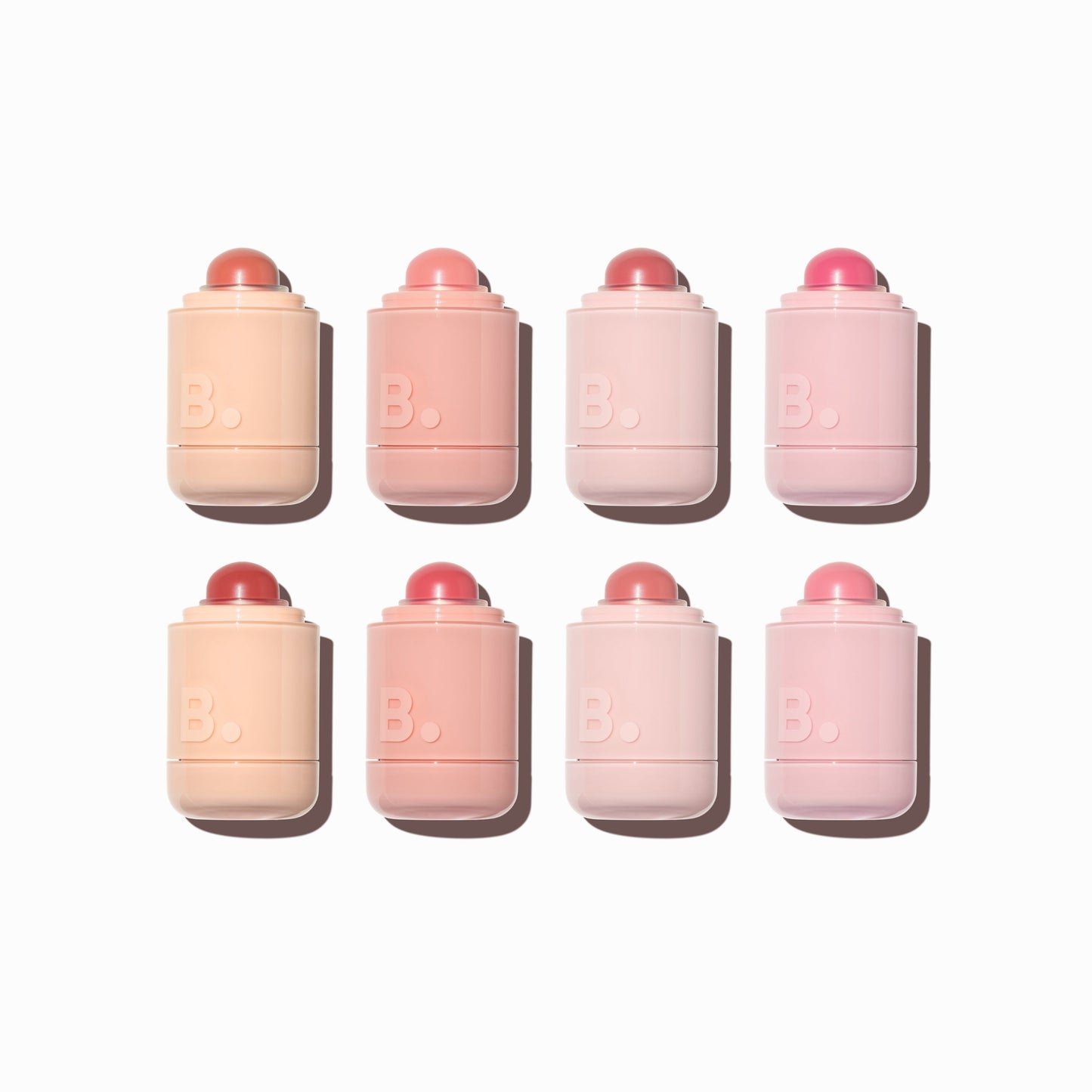 Banila Co Romantic Blush Lip & Cheek in soft pink shade, showcasing the compact blush with a smooth, pigmented surface.