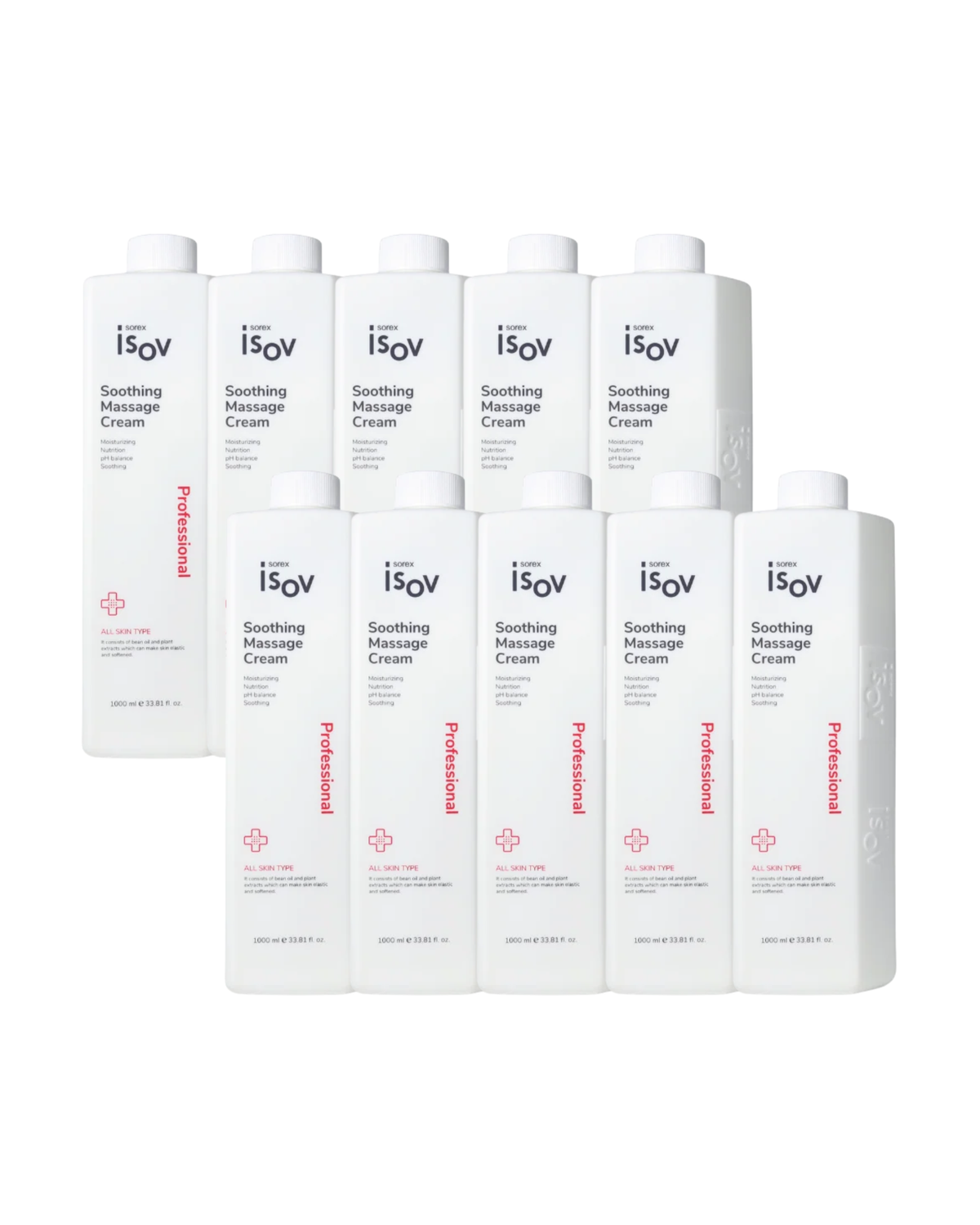 [Professional Use] Isov Soothing Massage Cream 1000ml - 10 Bundle
