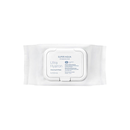 Missha Super Aqua Ultra Hyalron Cleansing Oil Wipes 154ml  -Pharmacoo
