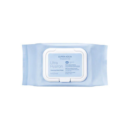 Missha Super Aqua Ultra Hyalron Cleansing Water Wipes 139ml  -Pharmacoo