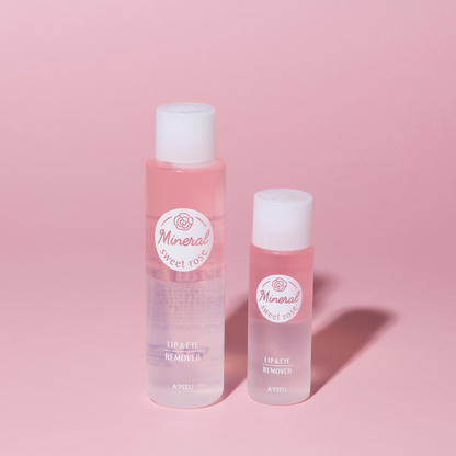 A'pieu Mineral Lip & Eye Remover Large Volume Sweet Rose 250ml  - Glowii Beauty