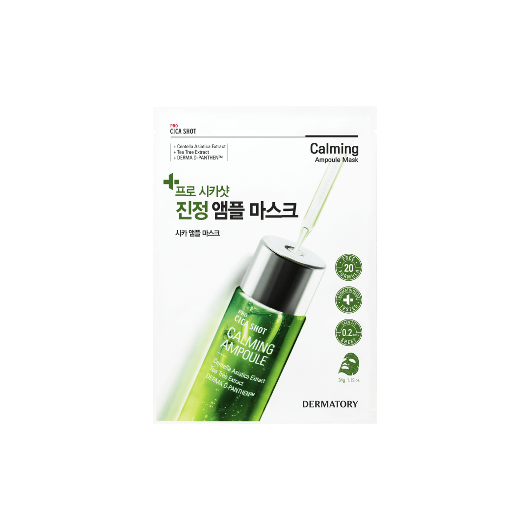 Dermatory Pro Cica Shot Calming Ampoule Mask 1pc - Shop K-Beauty in Australia