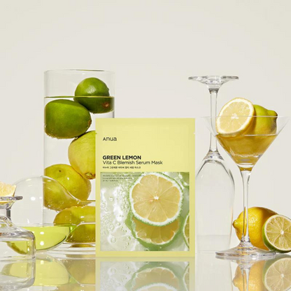 Anua Green Lemon Vita C Blemish Serum Mask 1pc  - Pharmacoo K-beauty Wholesale