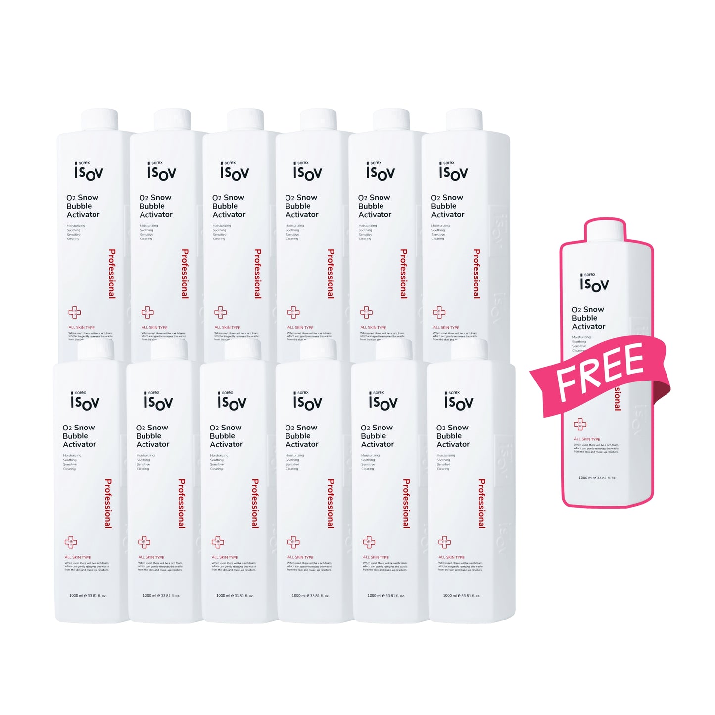 O2 Snow Bubble Activator 1000ml Expert - 12+1 Bundle