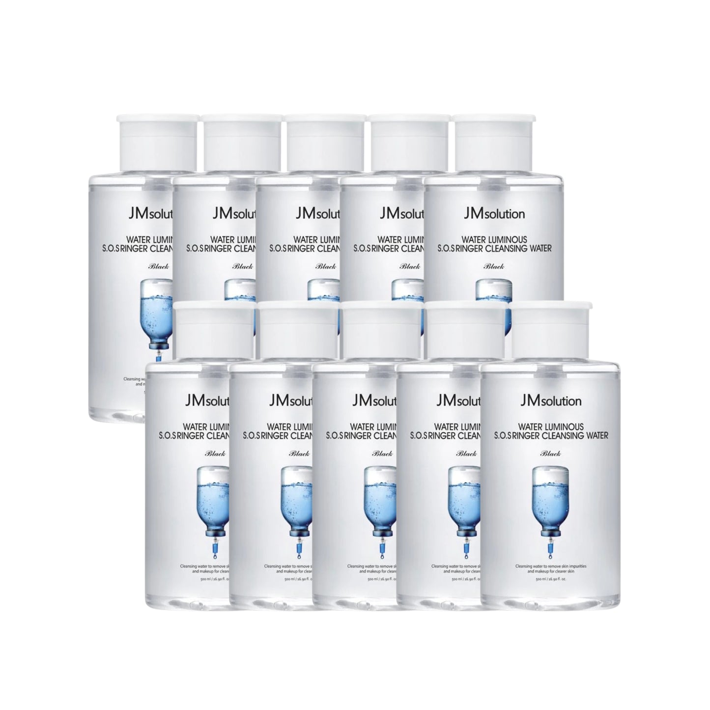 Water Luminous S.O.S ringer Cleansing Water Black 850ml - 10 Pcs Bundle