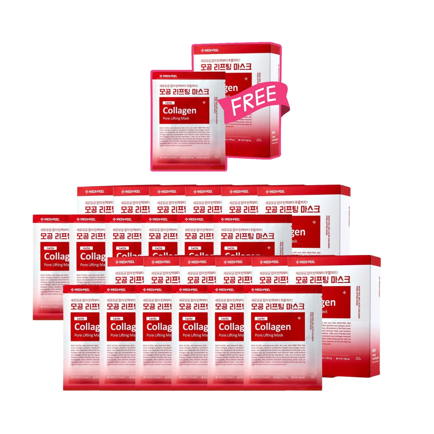 Red Lacto Collagen Pore Lifting Mask 30ml*10each - 12+1