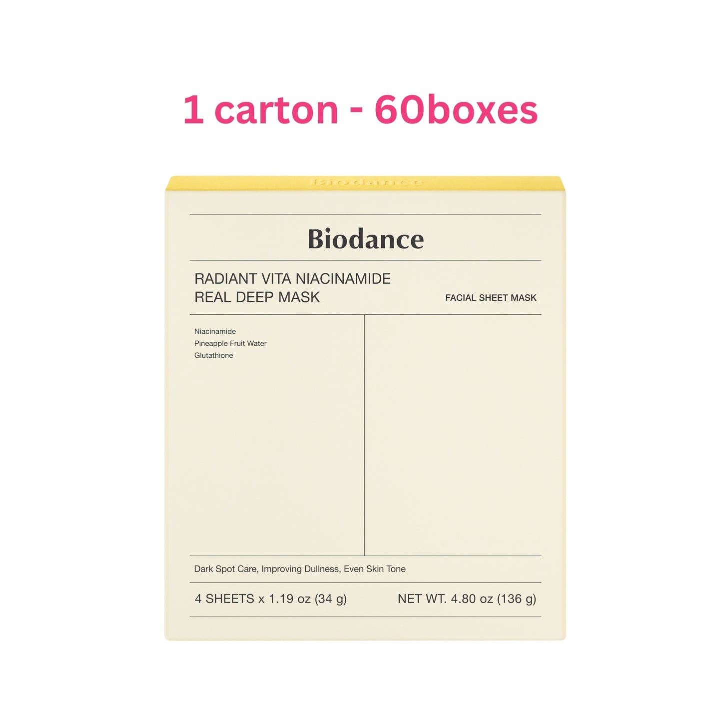 Radiant Vita Niacinamide Real Deep Mask - 60boxes