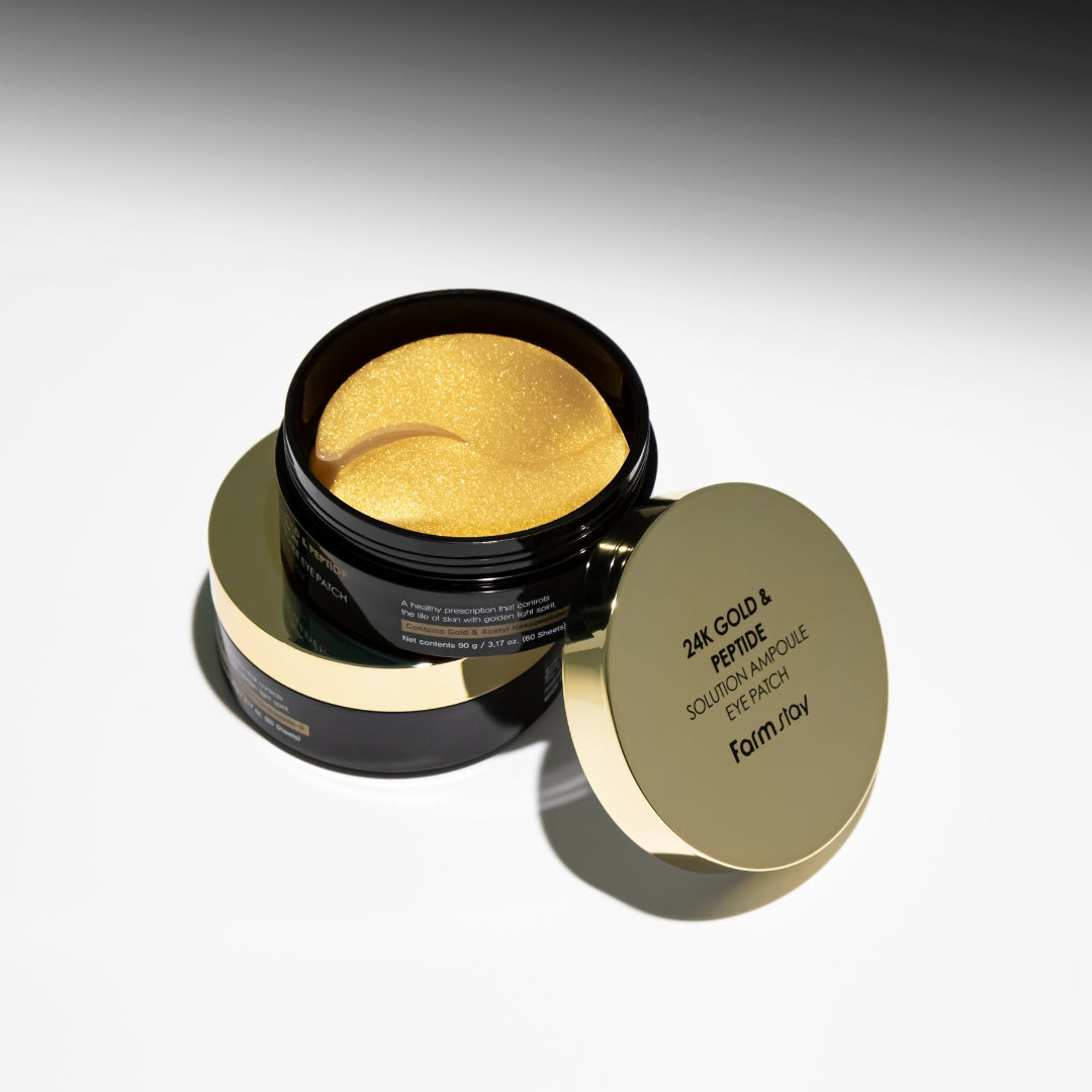 Farmstay 24K Gold & Peptide Solution Ampoule Eye Patch 60pcs