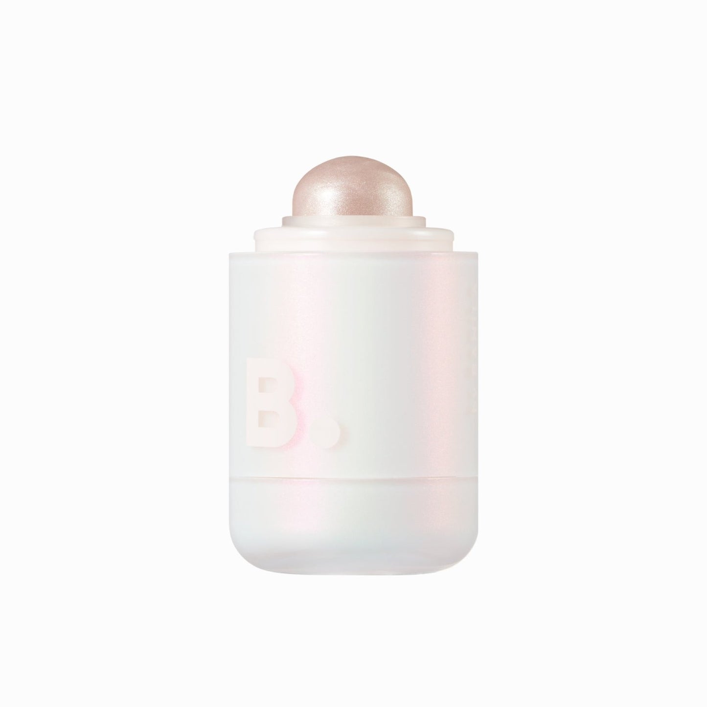 Banila Co B. By Banila Romantic Blush Highlighter showing a shimmering blush highlighter with a soft pink hue and reflective finish.