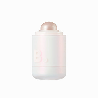 Banila Co B. By Banila Romantic Blush Highlighter showing a shimmering blush highlighter with a soft pink hue and reflective finish.