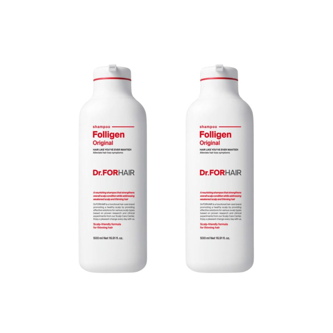 DR. FORHAIR Folligen Original Shampoo 500ml (Twin Pack) - Shop K-Beauty in Australia