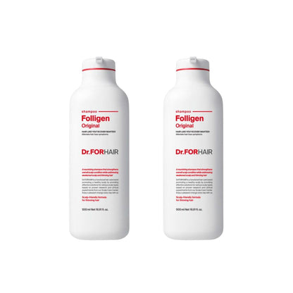 DR. FORHAIR Folligen Original Shampoo 500ml (Twin Pack) - Shop K-Beauty in Australia