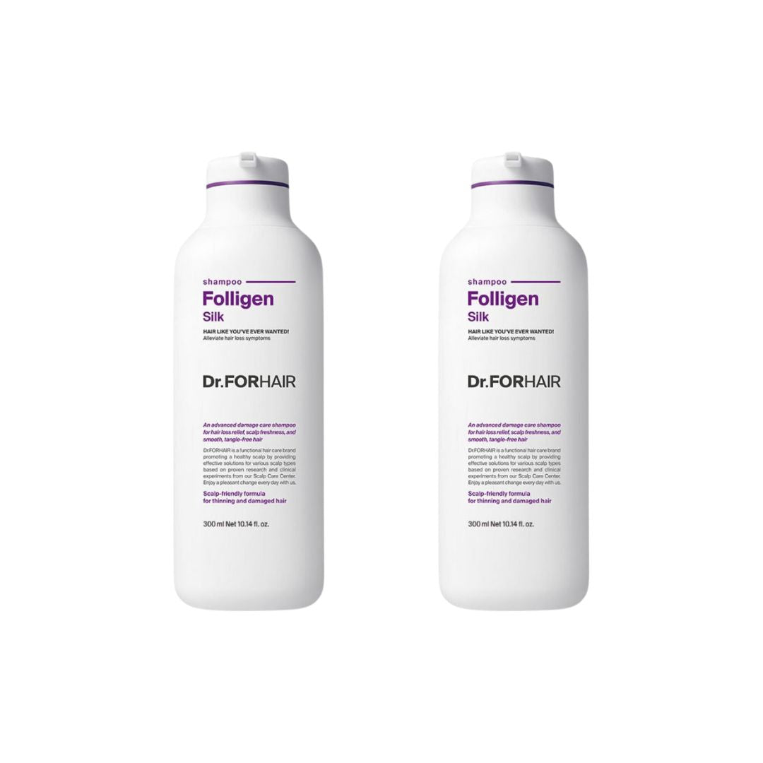 DR. FORHAIR Folligen Silk Shampoo 300ml (Twin Pack) - Shop K-Beauty in Australia