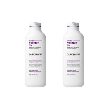 DR. FORHAIR Folligen Silk Shampoo 300ml (Twin Pack) - Shop K-Beauty in Australia