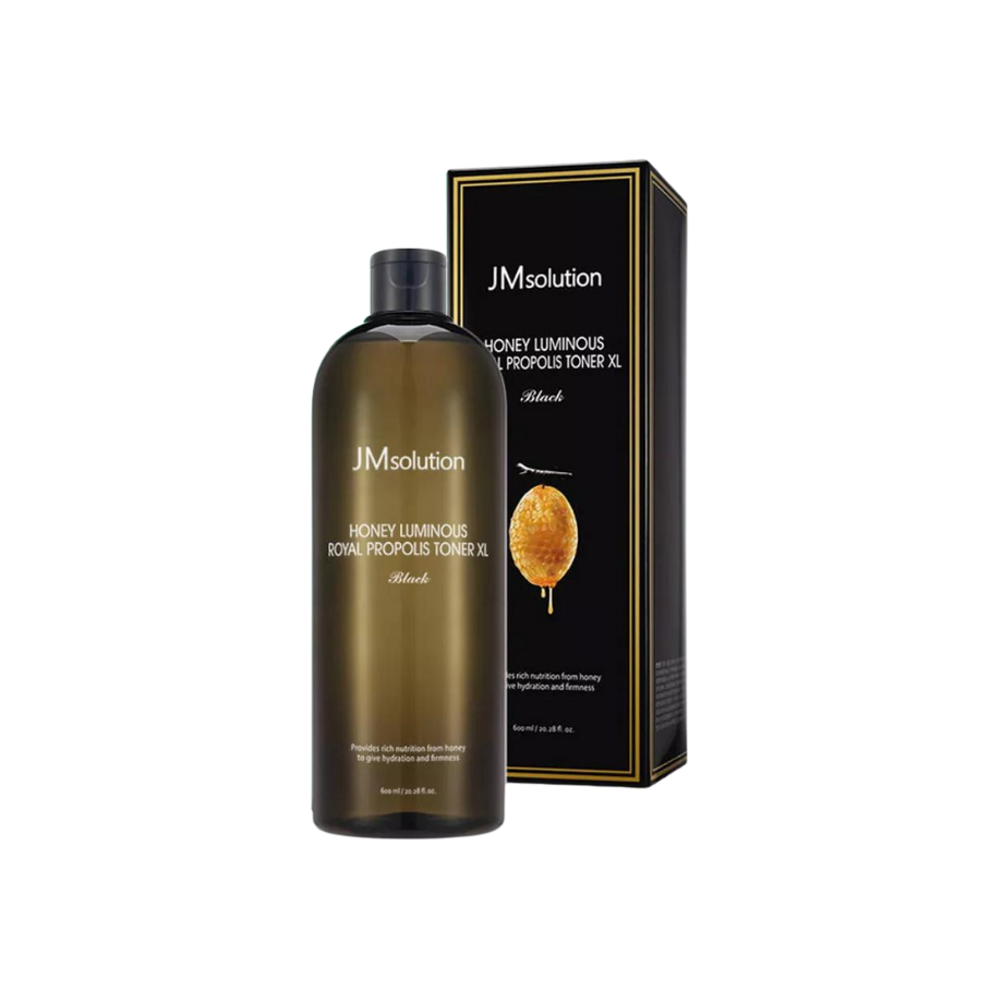 JM Solution Honey Luminous Royal Propolis Toner XL Black 600ml - Bulk buy at Pharmacoo K-Beauty Wholesale