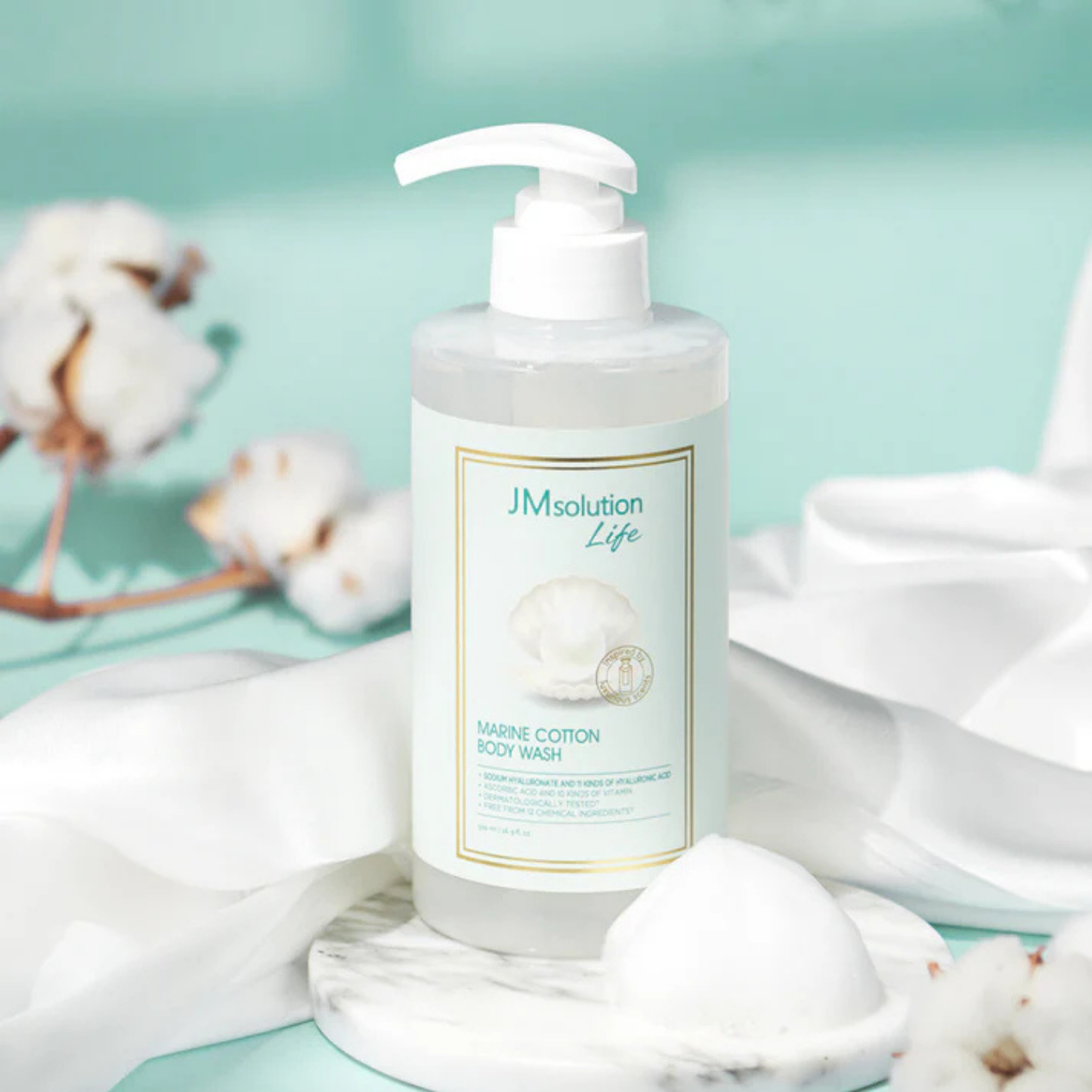 JM Solution Life Marine Cotton Body Wash 500ml - Bulk buy at Pharmacoo K-Beauty Wholesale
