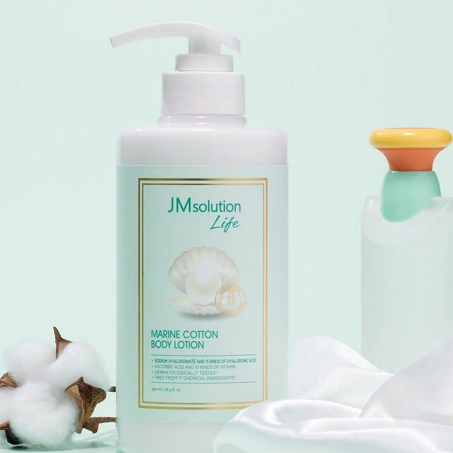 JM Solution Life Marine Cotton Body Lotion 500ml - Bulk buy at Pharmacoo K-Beauty Wholesale