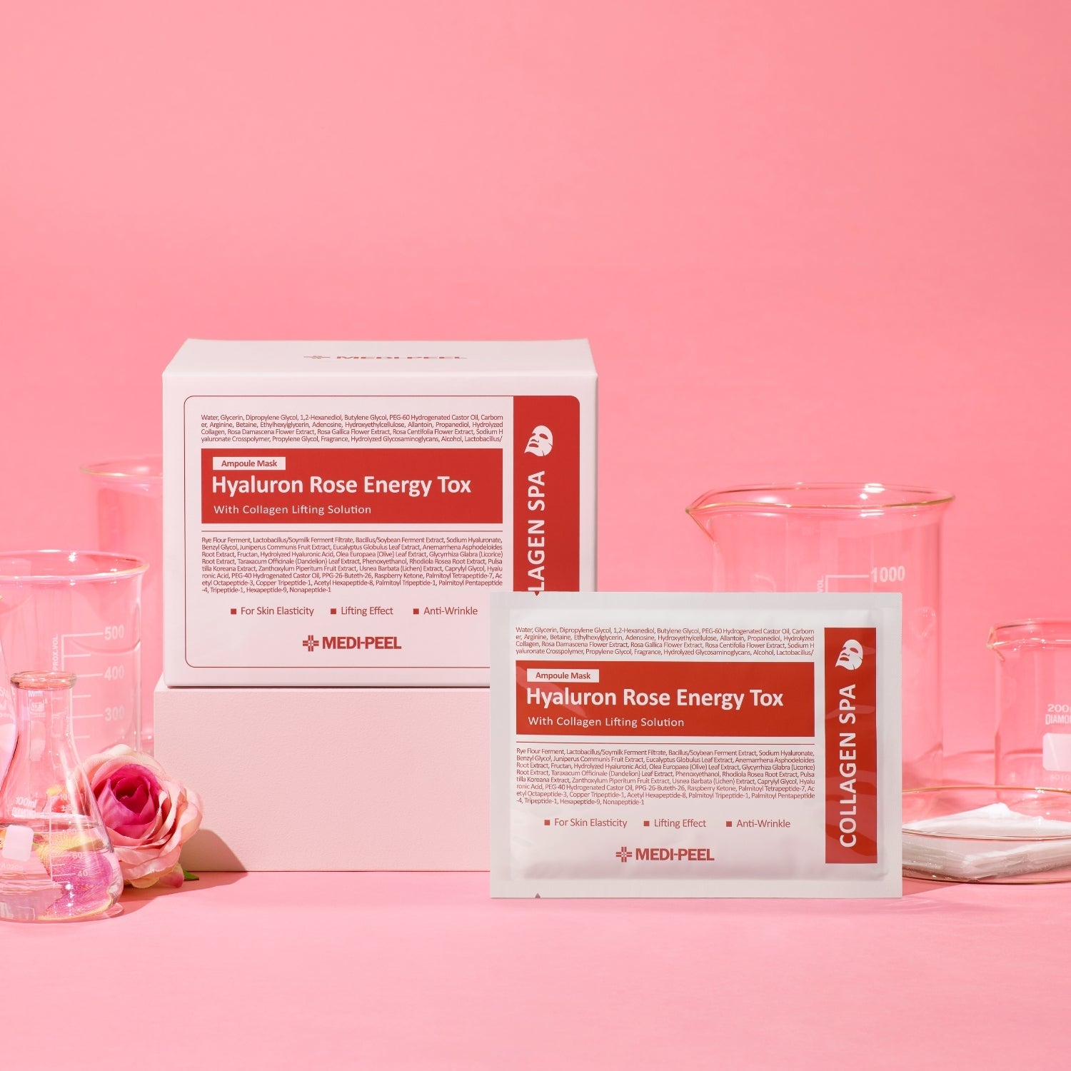 MEDI-PEEL Hyaluron Rose Energy Tox Ampoule Mask