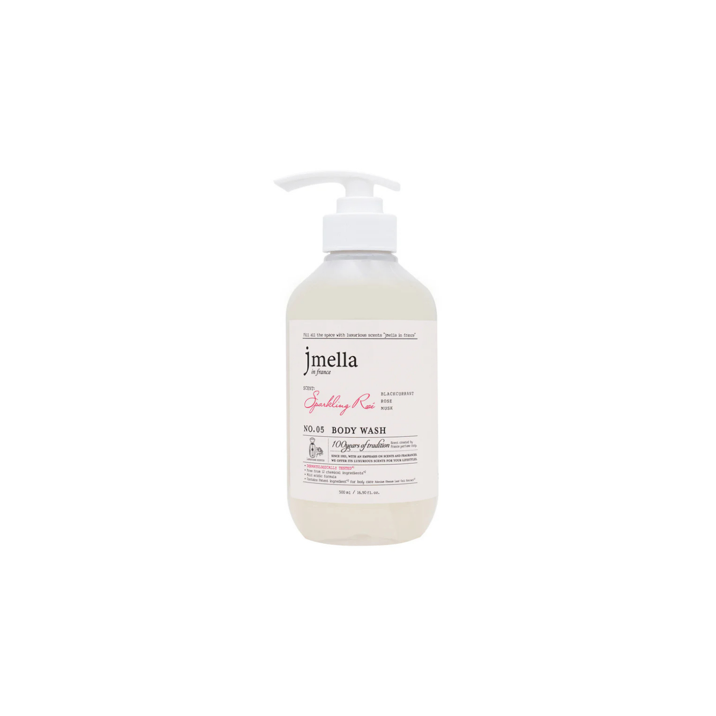Jmella Sparkling Rose Body Wash 500ml - Shop K-Beauty in Australia