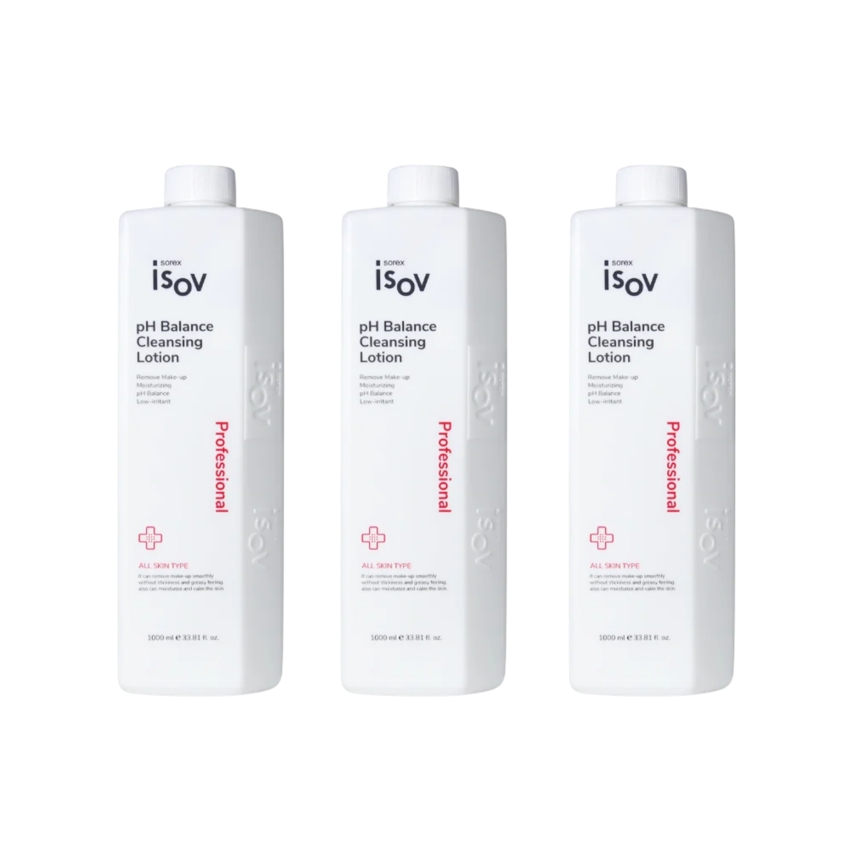 ISOV pH Balance Cleansing Lotion 1000ml Expert - 3 Bundle