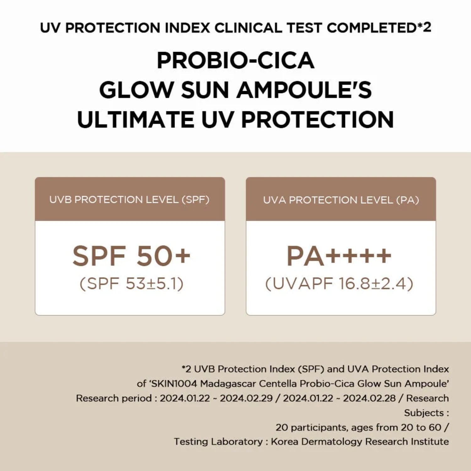 SKIN1004 Madagascar Centella Probio-Cica Glow Sun Ampoule 50ml