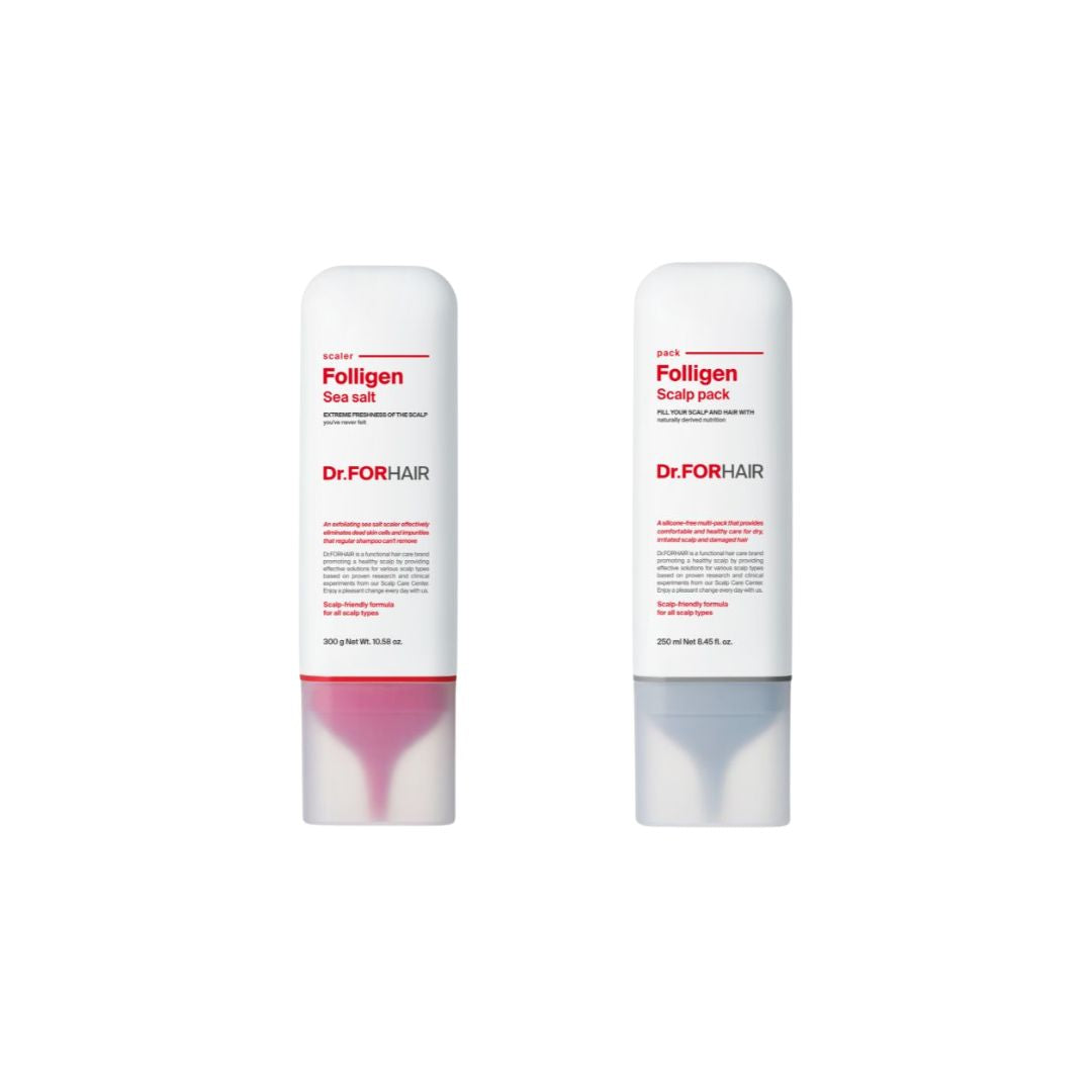 DR. FORHAIR Sea Salt Scaler 300ml + Folligen Scalp Pack 250ml (Bundle) - Shop K-Beauty in Australia