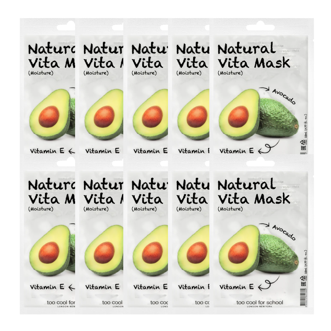 Too Cool For SchoolNatural Vita Mask Moisture 10pcs - La Cosmetique