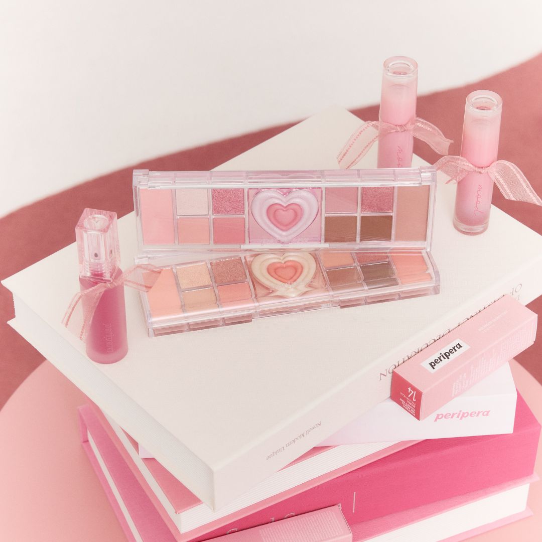 Peripera All Take Mood Like Eyeshadow Palette with neutral and vibrant shades in a sleek compact for versatile eye looks.