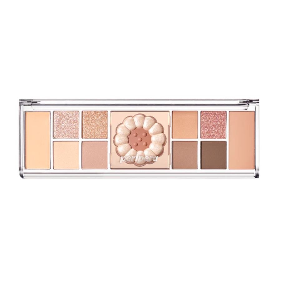 Peripera All Take Mood Like Eyeshadow Palette with a variety of colorful shades in sleek packaging.