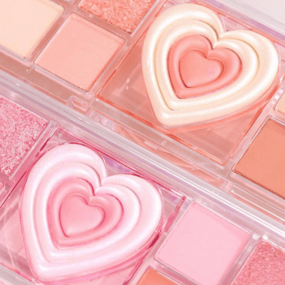 Peripera All Take Mood Like Eyeshadow Palette with neutral and vibrant shades in a sleek compact for versatile eye looks.