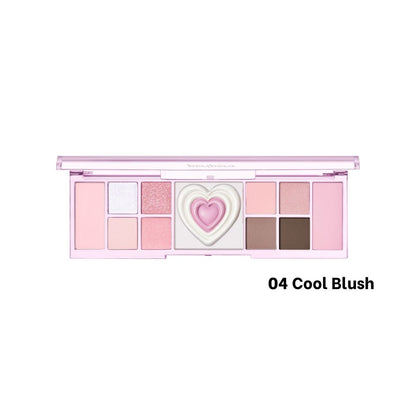 Peripera All Take Mood Like Palette eyeshadow palette with neutral and vibrant shades arranged in a compact case.