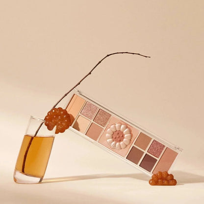 Peripera All Take Mood Like Palette eyeshadow palette with multiple neutral and vibrant shades displayed in a rectangular compact