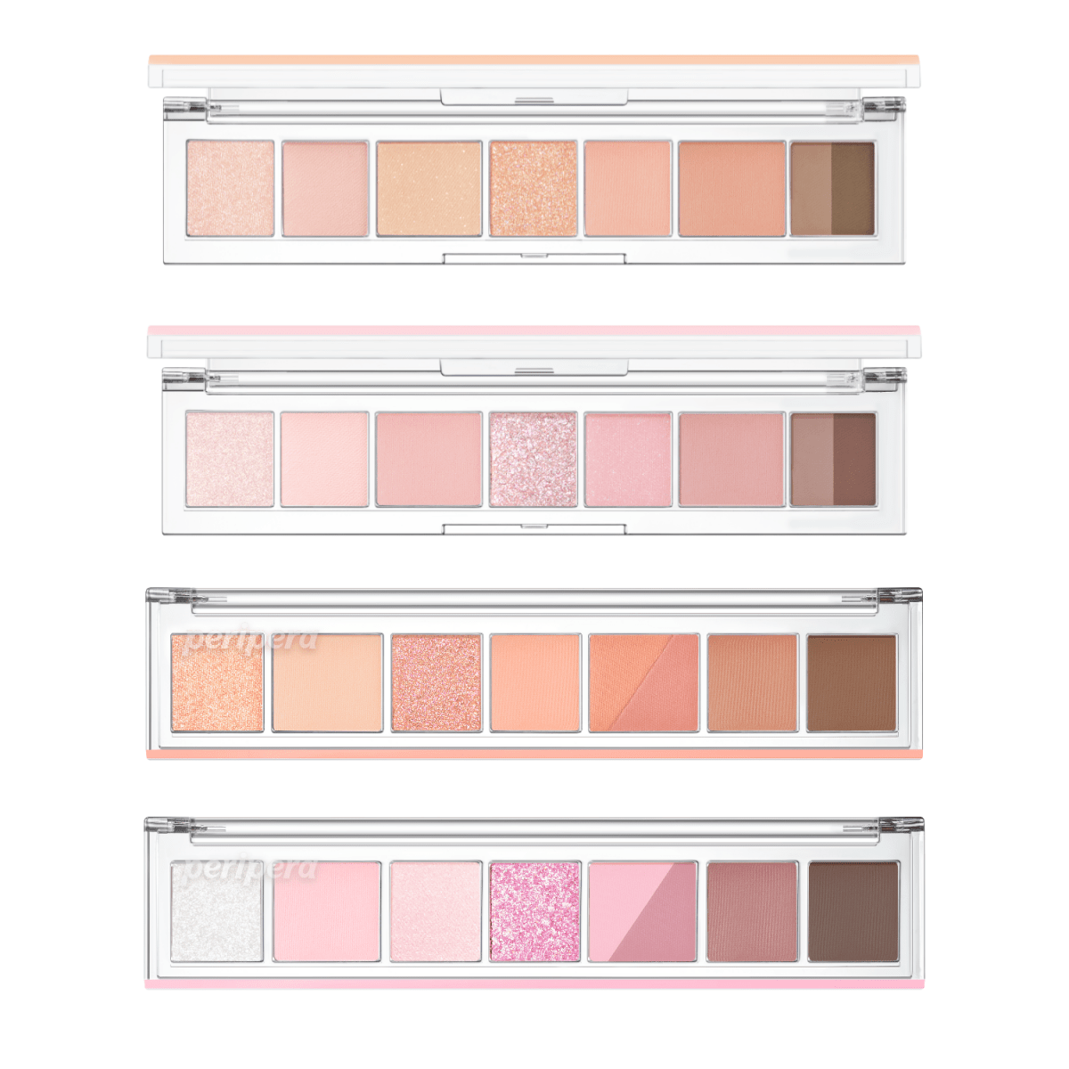 Peripera All Take Mood Eyeshadow Palette with neutral and vibrant shades in a sleek compact for versatile makeup looks.