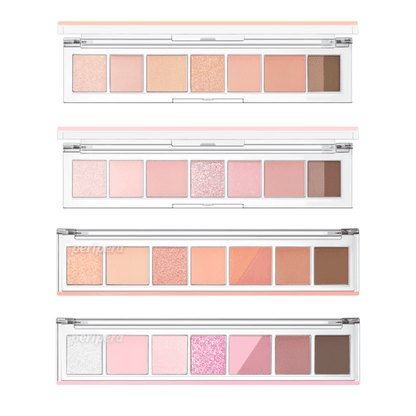 Peripera All Take Mood Eyeshadow Palette with neutral and vibrant shades in a sleek compact for versatile makeup looks.