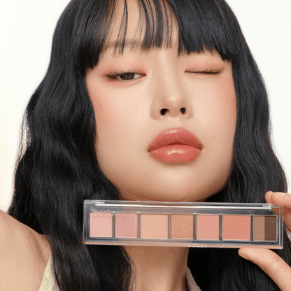 Peripera All Take Mood Palette eyeshadow palette with multiple colorful shades and neutral tones for versatile eye makeup looks.