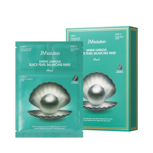 JM SolutionMarine Luminous Black Pearl Balancing Mask 10 Pieces - La Cosmetique