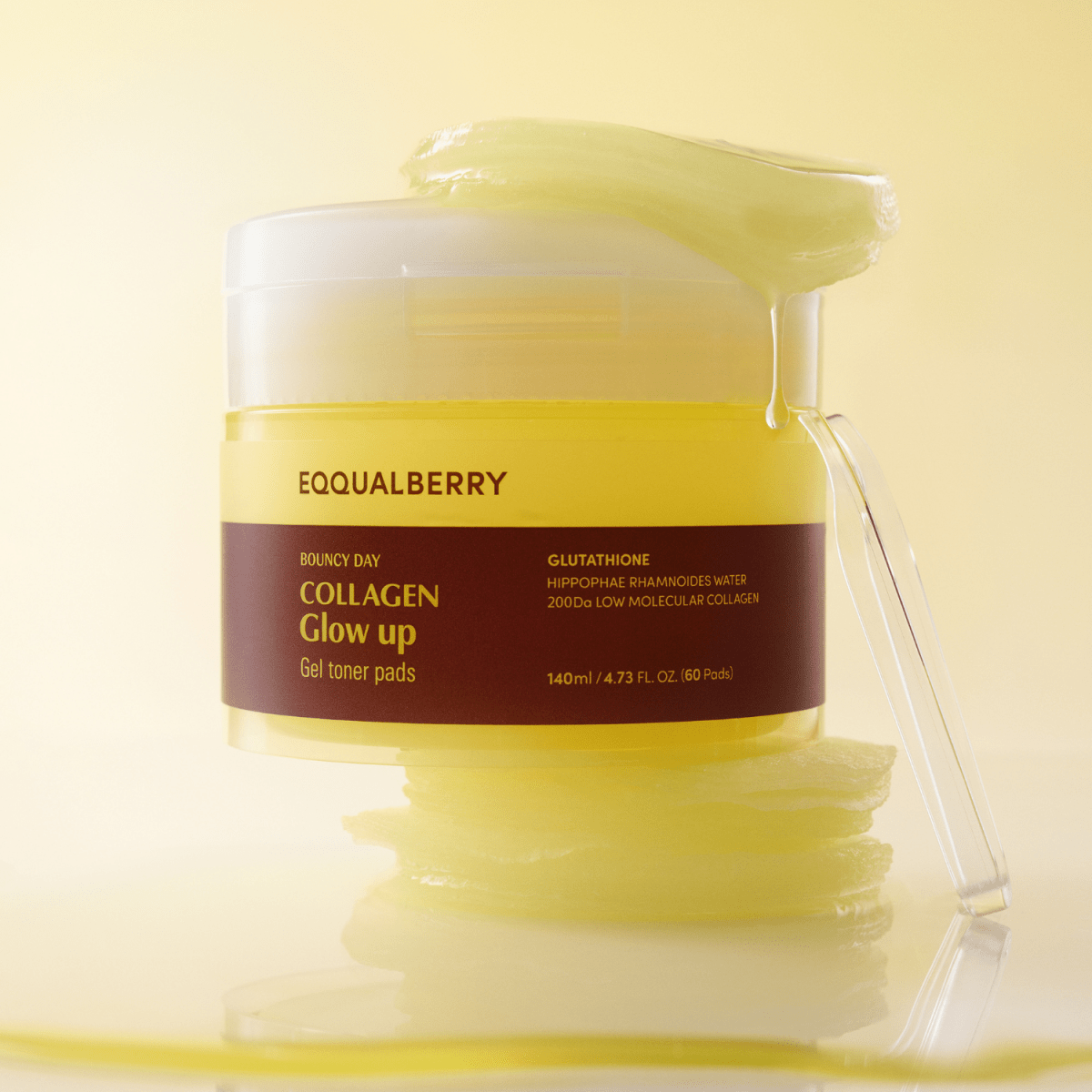 Eqqualberry Collagen Glow Up Gel Toner Pad 60pcs | Pharmacoo Wholesale