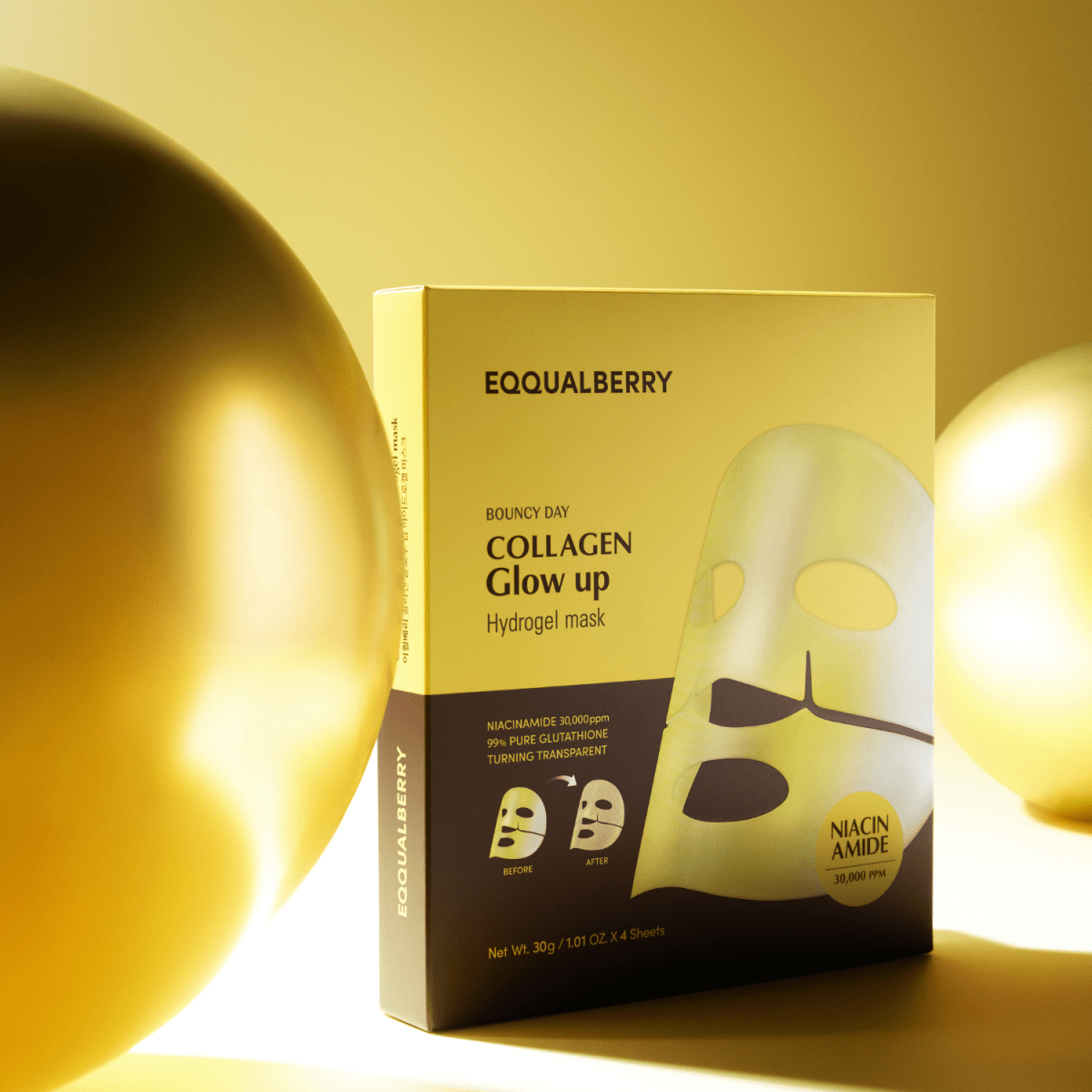 Eqqualberry Collagen Glow Up Hydrogel Mask 1pc | Pharmacoo Wholesale