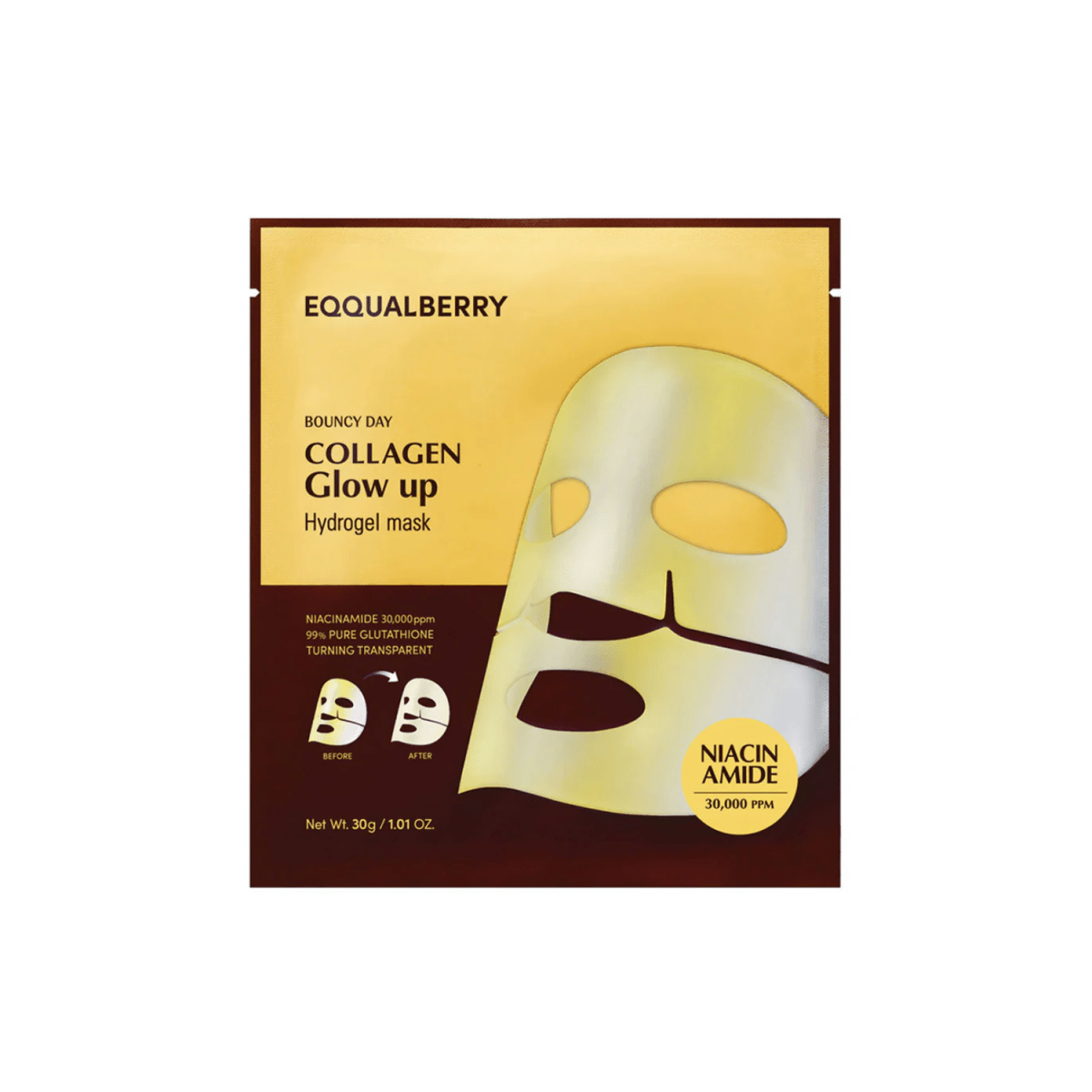 Eqqualberry Collagen Glow Up Hydrogel Mask 1pc | Pharmacoo Wholesale