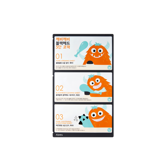 A'pieu Goblin Blackhead 3-Step Nose Sheet (1 set)  -Pharmacoo K-beauty wholesale