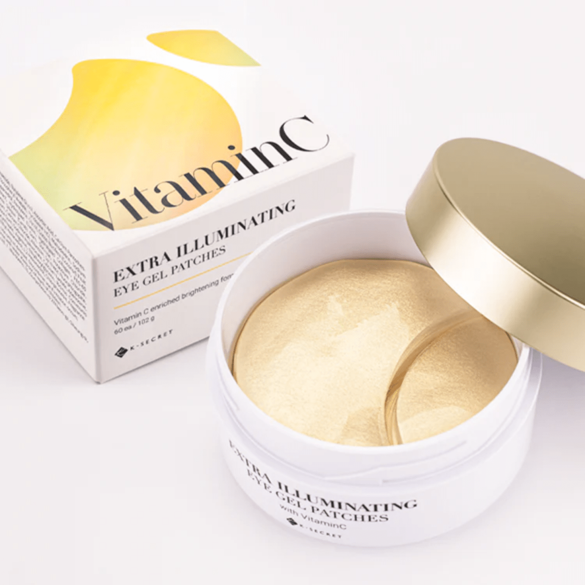 K - Secret Extra Illuminating Eye Gel Patches (Vitamin C) 102g | La Cosmetique