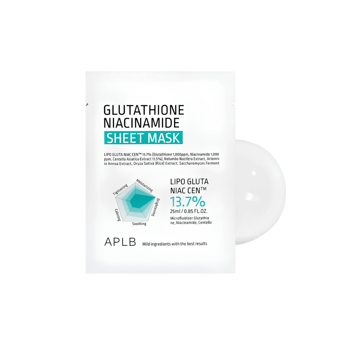 APLB Glutathione Niacinamide Sheet Mask 1pc | Pharmacoo Wholesale