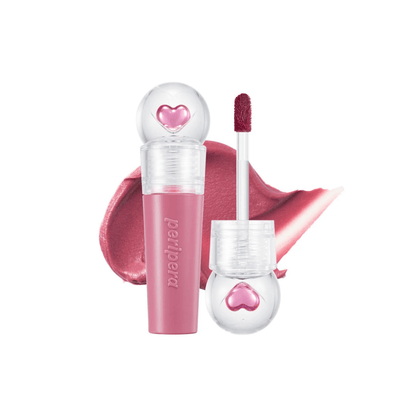 Peripera Ink Jellable Lip Tint in a sleek tube, showcasing a vibrant, glossy lip tint with a modern, colorful packaging design.